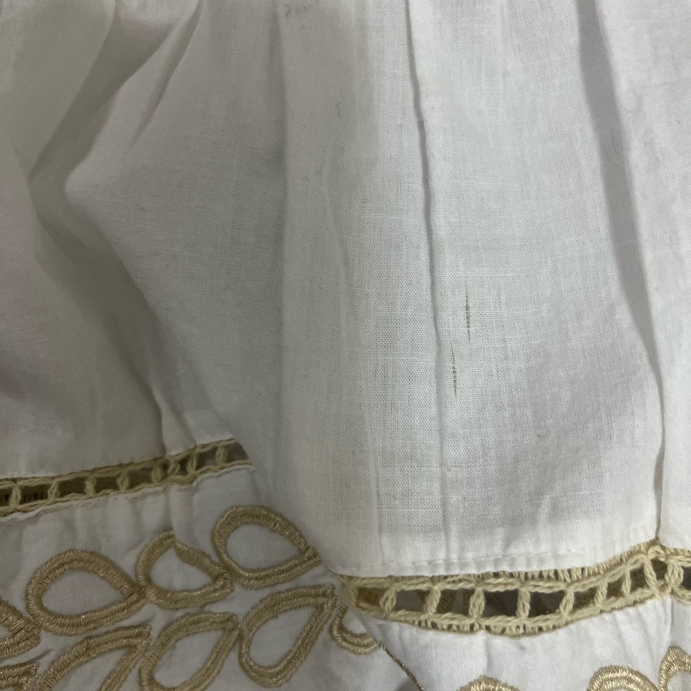 Muse Republic White Embroidered Boho Crop Top – Cotton Eyelet XL - Picture 9 of 9